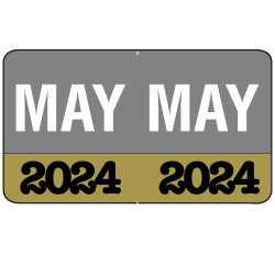 Month/Year Labels 2024 - May - 225 Labels Per Pack - 1-1/2
