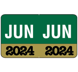 Month/Year Labels 2024 - June - 225 Labels Per Pack - 1-1/2