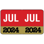 Month/Year Labels 2024 - July - 225 Labels Per Pack - 1-1/2