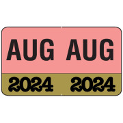 Month/Year Labels 2024 - August - 225 Labels Per Pack - 1-1/2
