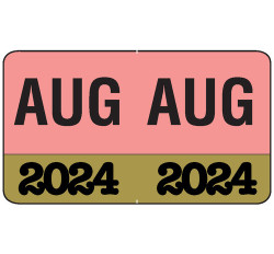 Month/Year Labels 2024 - August - 225 Labels Per Pack - 1-1/2 Month/Year Labels 2024 - August - 225 Labels Per Pack - 1-1/2
