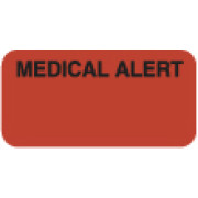 Attention/Alert Labels, MEDICAL ALERT - Fl Red, 1-1/2" X 3/4" (Roll of 250)