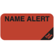 Attention/Alert Labels, NAME ALERT - Fl Red (Removable), 1-1/2" X 3/4" (Roll of 250)