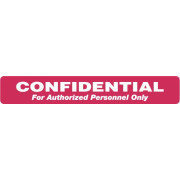 HIPAA Labels, Confidential Authorized Personnel Only - Red, 6.5" X 1" (Roll of 100)