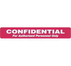 HIPAA Labels, Confidential Authorized Personnel Only - Red, 6.5" X 1" (Roll of 100) HIPAA Labels, Confidential Authorized Personnel Only - Red, 6.5" X 1" (Roll of 100)