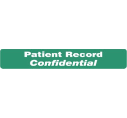 HIPAA Labels, Patient Record Confidential - Green, 6.5" X 1" (Roll of 100) HIPAA Labels, Patient Record Confidential - Green, 6.5" X 1" (Roll of 100)