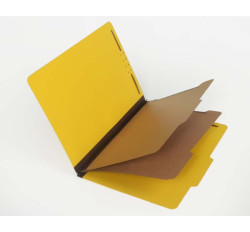 25 Pt. Pressboard Classification Folders, 2/5 Cut ROC Top Tab, Legal Size, 2 Dividers, Yellow (Box of 15) 25 Pt. Pressboard Classification Folders, 2/5 Cut ROC Top Tab, Legal Size, 2 Dividers, Yellow (Box of 15)