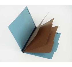 25 Pt. Pressboard Classification Folders, 2/5 Cut ROC Top Tab, Legal Size, 3 Dividers, Pale Blue (Box of 10) 25 Pt. Pressboard Classification Folders, 2/5 Cut ROC Top Tab, Legal Size, 3 Dividers, Pale Blue (Box of 10)