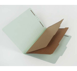 25 Pt. Pressboard Classification Folders, 2/5 Cut ROC Top Tab, Legal Size, 2 Dividers, Pale Green (Box of 15) 25 Pt. Pressboard Classification Folders, 2/5 Cut ROC Top Tab, Legal Size, 2 Dividers, Pale Green (Box of 15)