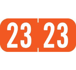 TAB Yearband Label - 2023 - Orange - A1287 Series - 1/2 TAB Yearband Label - 2023 - Orange - A1287 Series - 1/2