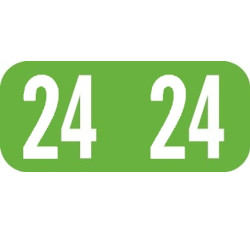 TAB 2024 Yearband Label (Rolls of 500) - Lt. Green - A1287 Series - 1/2 TAB 2024 Yearband Label (Rolls of 500) - Lt. Green - A1287 Series - 1/2