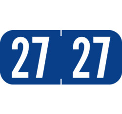 TAB Yearband Label - Year 2027 - Dark Blue - A1287 Series - 500/Roll TAB Yearband Label - Year 2027 - Dark Blue - A1287 Series - 500/Roll