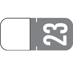 TAB Yearband Label (Rolls Of 500) - 2023 - GRAY Label for Top Tab Application - A1308 Series... TAB Yearband Label (Rolls Of 500) - 2023 - GRAY Label for Top Tab Application - A1308 Series...