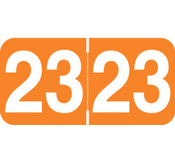 Ames Colorfile Yearband Label (Rolls of 500) - 2023 - Orange - AAYM Series - Laminated Ames Colorfile Yearband Label (Rolls of 500) - 2023 - Orange - AAYM Series - Laminated