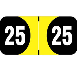 AFS Brand 2025 Yearband Label (Rolls of 500) - Yellow - 3/4 AFS Brand 2025 Yearband Label (Rolls of 500) - Yellow - 3/4