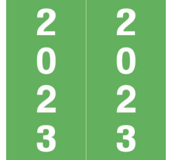 IFC Yearband Label (Rolls of 500) - 2023 - Green - AFYM Series - Laminated IFC Yearband Label (Rolls of 500) - 2023 - Green - AFYM Series - Laminated