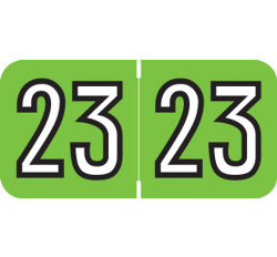 Amerifile Yearband Label (Rolls of 500) - 2023- Green - ARYM Series - Laminated -3/4 Amerifile Yearband Label (Rolls of 500) - 2023- Green - ARYM Series - Laminated -3/4