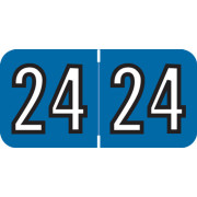 Amerifile Yearband Label (Rolls Of 500) - 2024- Blue/Blk - ARYM Series - Laminated -3/4