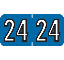 Amerifile Yearband Label (Rolls Of 500) - 2024- Blue/Blk - ARYM Series - Laminated -3/4 Amerifile Yearband Label (Rolls Of 500) - 2024- Blue/Blk - ARYM Series - Laminated -3/4