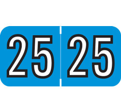 Barkley 2025 Yearband Label (Rolls of 500) - Blue - BAYM Series - Laminated