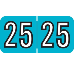 Barkley Yearband Label (Rolls) 500 - 2025 - Teal/Blk- 3/4 Barkley Yearband Label (Rolls) 500 - 2025 - Teal/Blk- 3/4