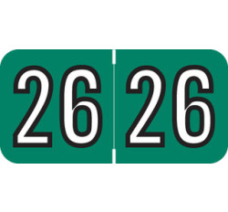 Barkley Yearband Label (Rolls) 500 - 2026 - Green/Blk- 3/4 Barkley Yearband Label (Rolls) 500 - 2026 - Green/Blk- 3/4