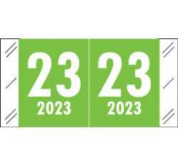 Col'R'Tab Match 2023 Year label - LIGHT GREEN - 3/4