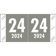 Col'R'Tab 2024 Yearband Label (Rolls of 500) - Grey - CRYM Series - Laminated -3/4