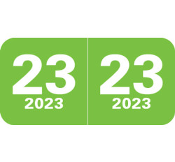 Col'R'Tab Yearband Label (Rolls of 500) - 2023 - Green - CTYM Series - Laminated - 3/4 Col'R'Tab Yearband Label (Rolls of 500) - 2023 - Green - CTYM Series - Laminated - 3/4
