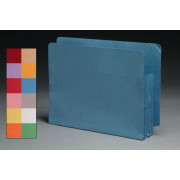 Color Full End Tab Expansion Pockets, Paper Gussets, Letter Size, 1-3/4" Expansion (Carton of 200)