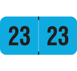 PMA Fluorescent Yearband Label (Rolls of 500) - 2023 - Blue - FBYM Series - Laminated PMA Fluorescent Yearband Label (Rolls of 500) - 2023 - Blue - FBYM Series - Laminated