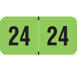 PMA Fluorescent Yearband Label (Rolls Of 500) - 2024 - Fl. Green - FGYM Series - Laminated PMA Fluorescent Yearband Label (Rolls Of 500) - 2024 - Fl. Green - FGYM Series - Laminated