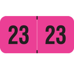 PMA Fluorescent Yearband Label (Rolls of 500) - 2023 - Fl. Pink - FPYM Series - Laminated PMA Fluorescent Yearband Label (Rolls of 500) - 2023 - Fl. Pink - FPYM Series - Laminated