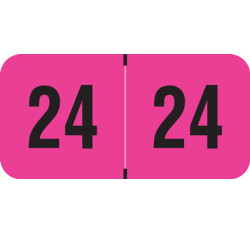 PMA Fluorescent Yearband Label (Rolls Of 500) - 2024 - Fl. Pink - FPYM Series - Laminated PMA Fluorescent Yearband Label (Rolls Of 500) - 2024 - Fl. Pink - FPYM Series - Laminated