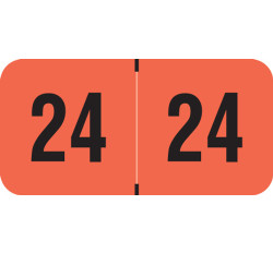 PMA Fluorescent Yearband Label (Rolls Of 500) - 2024 - Fl Red - FRYM Series - Laminated PMA Fluorescent Yearband Label (Rolls Of 500) - 2024 - Fl Red - FRYM Series - Laminated