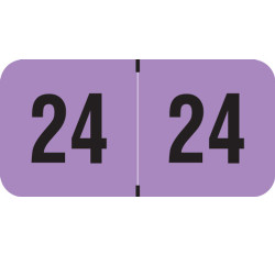 PMA Fluorescent Yearband Label (Rolls Of 500) - 2024 - Fl Violet - FVYM Series - Laminated