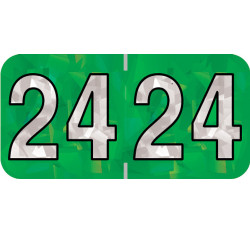 Holographic Yearband Label (Rolls) 500 - 2024- Holo Green - HGYM Series - Polylaminated -3/4... Holographic Yearband Label (Rolls) 500 - 2024- Holo Green - HGYM Series - Polylaminated -3/4...