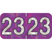 Holographic Yearband Label (Rolls) 500 - 2023 - Purple - HPYM Series - Polylaminated