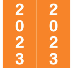 IFC Yearband Label (Rolls of 500) - 2023 - Orange - IFYM Series - Laminated IFC Yearband Label (Rolls of 500) - 2023 - Orange - IFYM Series - Laminated