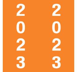 IFC Yearband Label (Rolls of 500) - 2023 - Orange - IFYP Series - Unlaminated IFC Yearband Label (Rolls of 500) - 2023 - Orange - IFYP Series - Unlaminated