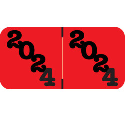 Jeter Yearband Label - JPYM Series (Rolls of 500) - 2024 - RED - Laminated Jeter Yearband Label - JPYM Series (Rolls of 500) - 2024 - RED - Laminated