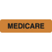 Insurance Labels, MEDICAID - Fl Orange, 1-1/4" X 5/16" (Roll of 500)