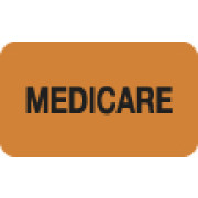 Insurance Labels, MEDICARE - Fl Orange, 1-1/2