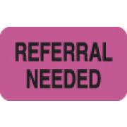 Insurance Labels, REFERRAL NEEDED - Fl Pink, 1-1/2