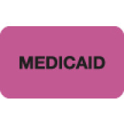 Insurance Labels, MEDICAID - Fl Pink, 1-1/2