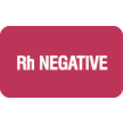 Chart Labels, Rh NEGATIVE - Red, 1-1/2