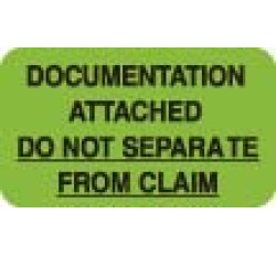 Insurance Collection Labels, DOCUMENTATION ATTACHED - Fl Green, 1-1/2" X 7/8" (Roll of...