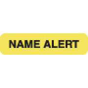 Attention/Alert Labels, NAME ALERT - Fl Chartreuse, 1-1/4" X 5/16" (Roll of 500)