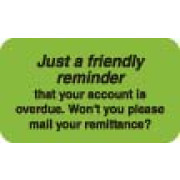 Billing Collection Labels, Just a Friendly Reminder - Fl Green, 1-1/2