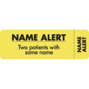Attention/Alert Labels, NAME ALERT - Fl Chartreuse, 3" X 1" (Roll of 250)